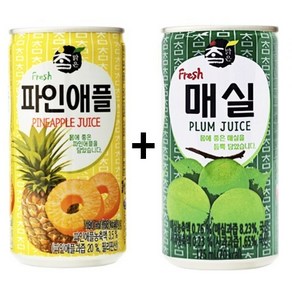 참맑은 파인애플 175ml(30캔) + 참맑은 매실 175ml(30캔), 175ml, 60개