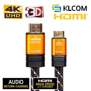 케이엘컴 4K UHD 고급 HDMI v2.0 PRIME 케이블 일반-미니 1.5M, 1개