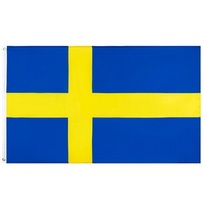 스웨덴국기 유럽 세계국기 대형국기 북유럽 스웨덴 감성 EU 유럽연합 국가이미지 Sweden Flag, 1개, 혼합색상