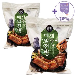 코스트코 트레이더스 올반 제주메밀전병 1500G X 2 [아이스박스] + 더메이런알콜티슈, 1.5kg, 2개