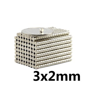 초강력 네오디움자석 다이소자석 네오디움자석 다이소 20 3000pcs 3x2 검색 작은 직경 3mm x 2mm 벌크 작은 원형 3x2mm 디스크 32 강한 자기, 500개