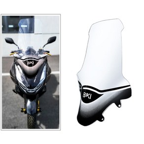 혼다 PCX125 76cm 롱스크린 21 22 23 24년 윈드 스크린 바람막이 방풍 주행풍 보조 BIKI, 화이트