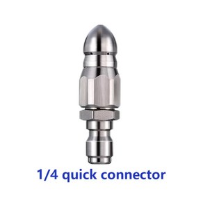 고압세척 워터 제트 고압 노즐 청소 하수도 1/4 인치 스테인레스 스틸 압력 와셔 빠른 플러그 드레인 호스 01 무색, 1개