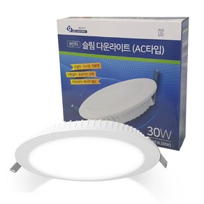 LED 8인치 다운라이트 매립등 매입등 30W 주광색 컨버터 6500K AC, 1개