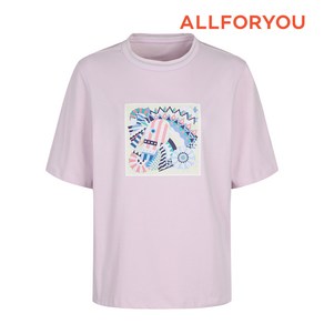 [올포유]여성 원포인트 라운드 반팔 티셔츠 ALTRM4241-607