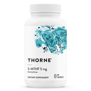 THORNE 5-MTHF - Methylfolate (Active B9 Folate) Su THORNE 5-MTHF - 메틸폴레이트(활성 B9 엽산) 보충제 - 심혈관 건강 태아, 1개, 30정