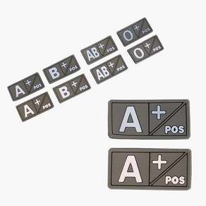 실리콘 혈액형 패치 카키 벨크로 군인 가방 패션 와펜