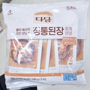 CJ 다담 정통 된장찌개 양념 140g x 5입, 일반포장 동절기만, 5개