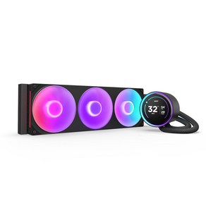 NZXT Kaken Elite 360 ​​RGB v2 Black 간이 수냉 CPU 쿨러 RL-KR36E-B2 FN2386, 1개