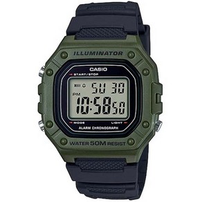 CASIO 카시오 남성 W-218H-3A 군인 군대 군용 전자 스포츠 시계 남성젤리/우레탄시계