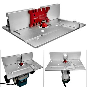 루터 루타기 라우터 알루미늄 테이블 삽입 플레이트 W미터 게이지 목공 벤치 톱 다기능 트리머 조각 기계, 1)Set A, 1개