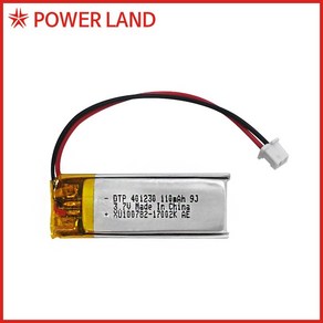 [리튬폴리머] DTP 401230 3.7V 110mAh, 1개, 1개입