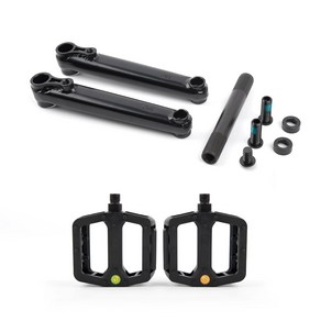 BMX 크랭크 9/16 CRMO 크랭크 암 미드 BB 유로 BB 스페인 BB 미국 BB BMX 부품 48T 170mm, 3)Cank and Pedal - 170mm, 1개