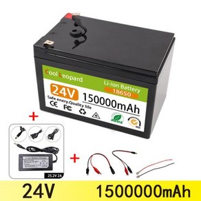 배터리팩 전기 자동차 리튬 이온 18650 배터리 팩 내장 BMS 70A 고전류 24V-25.2V 150Ah (660240), 1개, 1) 150Ah