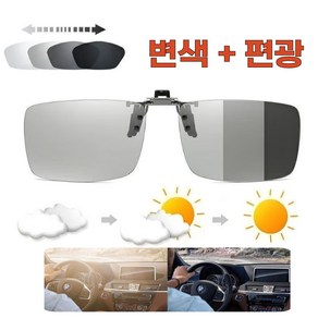 look&eye 편광클립+변색클립 변색렌즈 편광렌즈 클립온