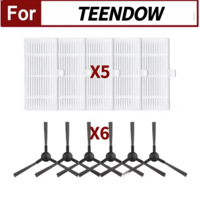 [호환] 틴도우 로봇청소기 소모품 teendow b151/b150, 1개, 필터5개,사이드브러시6개