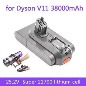 V11 앱솔루트 V11 동물 리튬 이온 진공 청소기용 충전식 배터리 슈퍼 리튬 셀 38000mAh 신제품, 1)38000mAh, 1개입