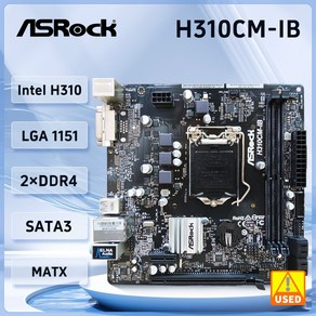 ASRock H310CM-IB 메인보드 LGA1151Intel H310 DDR4 32GB Mico ATX 브라켓 9 세대 8 코어 i5-9400F 8500 9700F i9-990, 1개