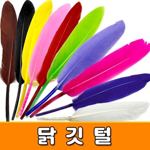 [쥬쥬] 2000 닭깃털 - 깃털만들기 깃털날개 색깃털 드림캐쳐