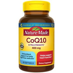 Nature Made CoQ10 400mg 심장 건강 지원을 위한 보조 식품 40 소프트젤 40일분