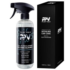 playwax 글로스가드 500ml 유리막클리너 관리제 퀵디테일러 세정 발수 코팅