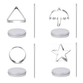 달고나세트 베이킹 키트 몰드 슈가 커터 쿠키 허니콤 챌린지 게임용, 12Pcs, 1개