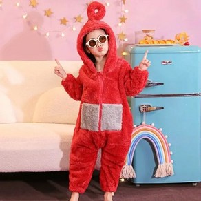 2023 크리스마스 의상 패션 텔레토비 코스프레 잠옷 Dipsy Laa Po Cos Onesies 점프수트 선물 팅키 윙키