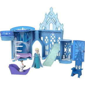 Mattel Disney Fozen Toys Elsa Ice Palace Stoytime Stackes Castle Doll House Playset with Small, 상세참조, 1개