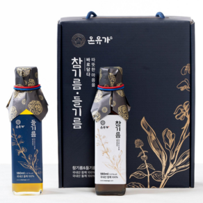 [온유가] 참기름 들기름 선물세트(180ml), 1개, 180ml