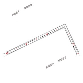 25cmx50cm 일본정품 화이트직각자 11161 신와직각자 토탈공구, 1개