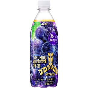 아사히 음료 미츠야 특농 포도 스쿼시 500ml×24개 (사이더) アサヒ飲料 三ツ矢 特濃グレープスカッシュ 500ml×24本 (サイダー), 24개, 500ml