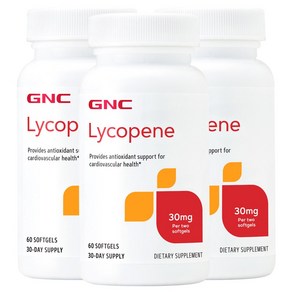 GNC 3병 Lycopene 라이코펜 30mg 60정, 3개