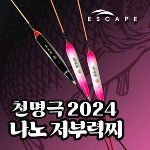 [이스케이프] 2024 천명극 나노 저부력찌, (1호35cm), 1개, 핑크