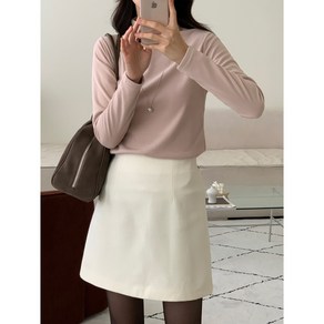 [완스몰] 라라 데일리 반폴라 기모 티셔츠 - tt32395