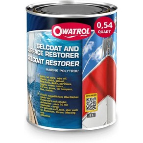 OWATROL Maine Polytol Gelcoat Restoe 다목적 관통유 자동차 범퍼 플라스틱 금속 빛바랜 및 표면 복원 054 US Quat 500ml, 1개