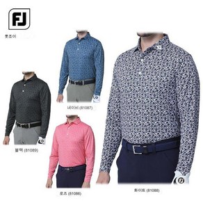 풋조이 골프웨어 남자 긴팔 카라넥 폴로 티셔츠 FootJoy FJ-F23-S03