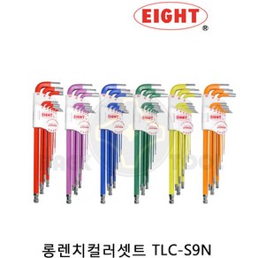 에이트 롱 육각 볼렌치세트 TLC-S9N 컬러 볼렌치세트 롱타입, TLC-S9NRE(빨강), 1개