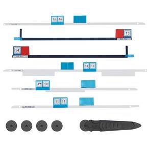 새로운 LCD 디스플레이 접착 스트립 스티커 교체 테이프 교체 스티커 코터 휠 핸들 제거 키트 개봉 도구로 잔여물 없는 전문 수리 Apple iMac과 호환 가능, 27