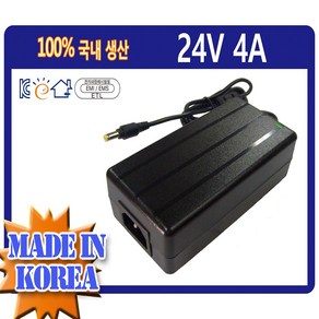 [대성전자] 24V 4A 아답터 24V 3.75A/3A 사용가능 모니터 TV 다용도 호환 제품 코드분리형, 아답터+3구 각 파워코드1.5m, 1개