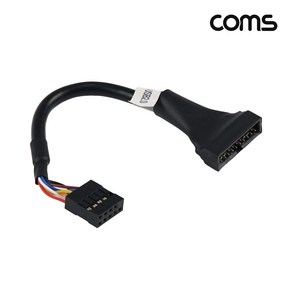 Coms BF413 USB2.0 9핀 헤더 to USB3.0 20핀 변환 젠더 케이블 20cm 메인보드 USB2.0 9P 헤더에서 USB3.0 20P으로 변환, 1개