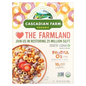 Cascadian Fam Oganic Fuitful O's Ceeal 10.2 oz 289 g, 1개, 289g