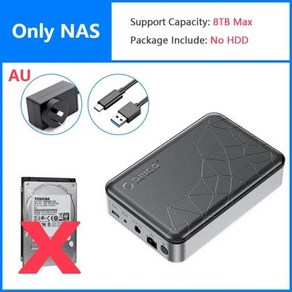 NAS 시놀로지 SYNOLOGY 하드디스크 나스 ORICO SATA SSD 인클로저 네트워크 HDD 스토리지 박스 HD 외장 케이스 USB 드라이브 하우스 개인 클라우드 서버 25, 없음, 8) Only NAS  AU, 12.Only NAS  AU