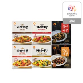 청정원 3분 카레여왕 4종/짜장 2종 골라담기, 삼선짜장 180g x 10개, 2개, 160g