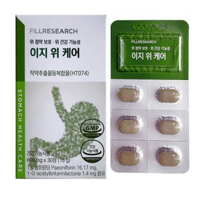 필리서치 이지 위 케어 위에 좋은 작약추출물 600mg x 30정 -재고 보유 00개-, 1개