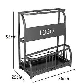 카미르 현관 우산 약 이동식 보관함 우산정리함 A형 소형검정색모델 1 업소 철제 길이, 스페셜 블랙 약 20개입가능, 1개