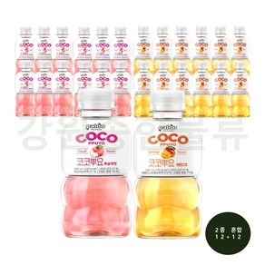 팔도 코코뿌요 280ml 망고맛 12개 + 복숭아맛 12개, 24개