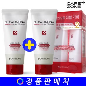 케어존 약산성 폼 클렌저 더블 기획 (200ml+200ml), 200ml, 2개