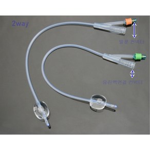 가주 폴리카테타 2WAY/3WAY 소변줄 POLY CATHETER 더블세이프, 3WAY 16F, 1개