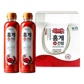명절 선물세트 웰크리 홍게간장 2p 페트병, 2개, 500ml