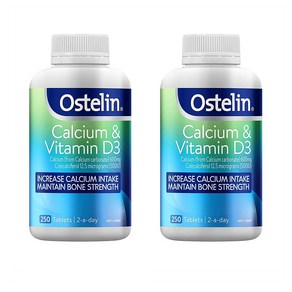 Ostelin 오스테린 뉴질랜드 칼슘 비타민D Calcium Vitamin D, 250정, 2개